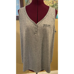 Indian Motorcycle Women's Athlete Performance Logo Print Tank Gray XL